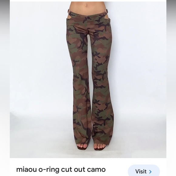 Miaou Camouflage Cutout Pants - Picture 2 of 3